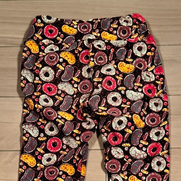 Lula roe Colorful Donut Print Leggings ONESIZE FITS MOST 2-12 women - Picture 5 of 5